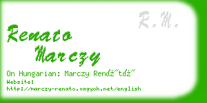 renato marczy business card